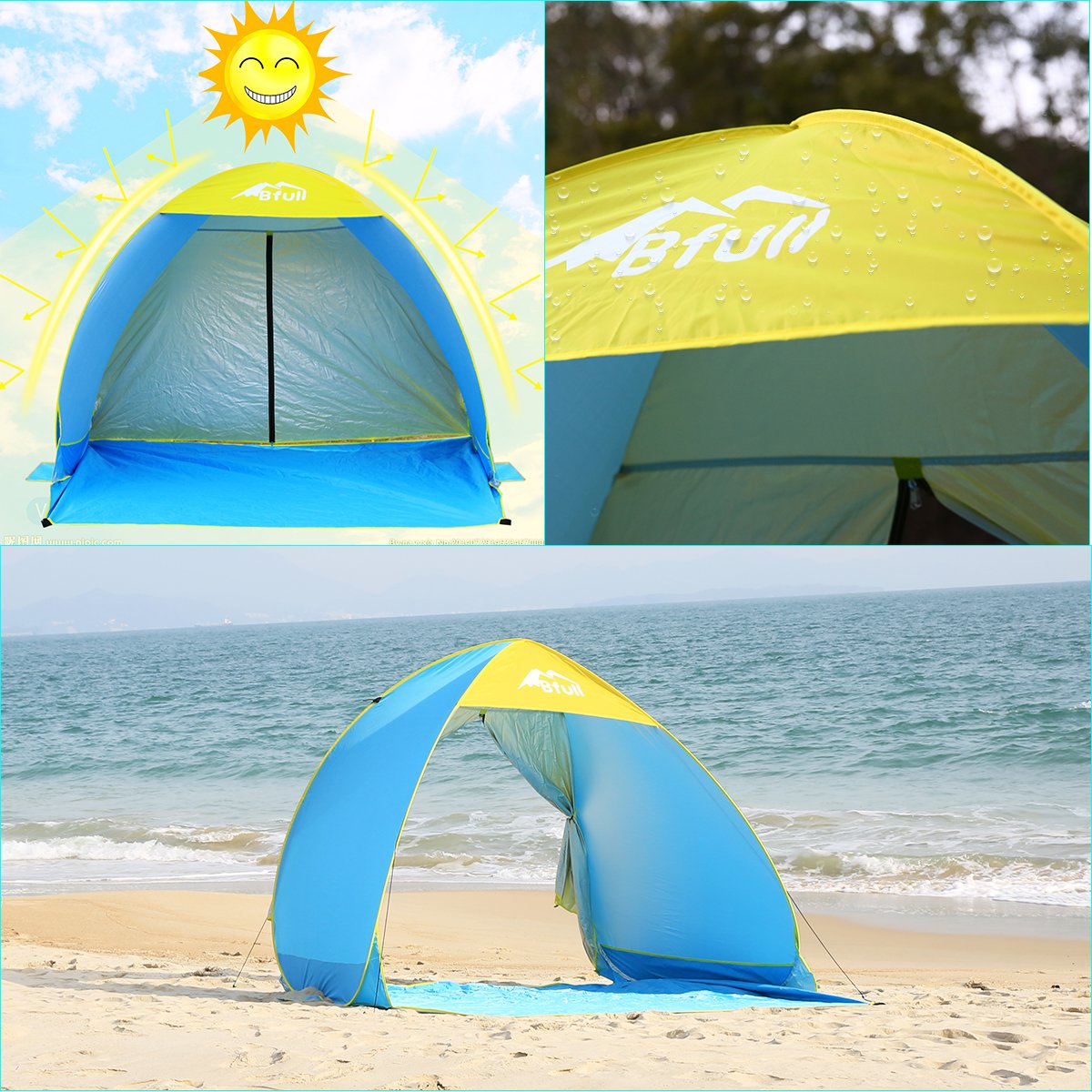 Sports Automatic Beach Tent Portable Sun Shelters Anti UV Bigger Than
