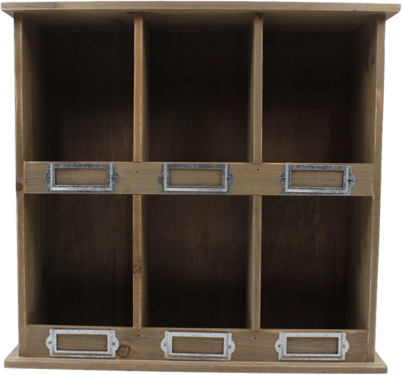 West5Products 6 Section Vintage Style Wooden Pigeon Hole Display