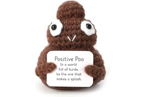 ISTHKUBW Positive Poo Poop Christmas Funny Gifts for Women Men Emotional Support Crochet Nuggets Stocking Stuffers Inspirational Motivational Stuffed Animals Cute Birthday Gifts for Best Friend Teen Boys Girls