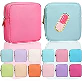 Umigy 12 Pcs Preppy Cosmetic Bags Nylon Mini Makeup Bags Bulk Waterproof Cute Travel Pouch Purse for Her Gifts DIY Daily Use Storage Organizer (Colorful Style)