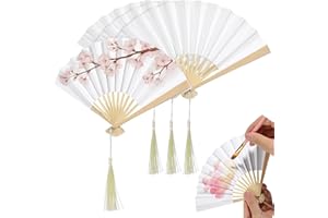 STOBAZA Foldable Hand Fans 4Pcs Mini Paper Fans for Doll Costume Matching and Headdress Making