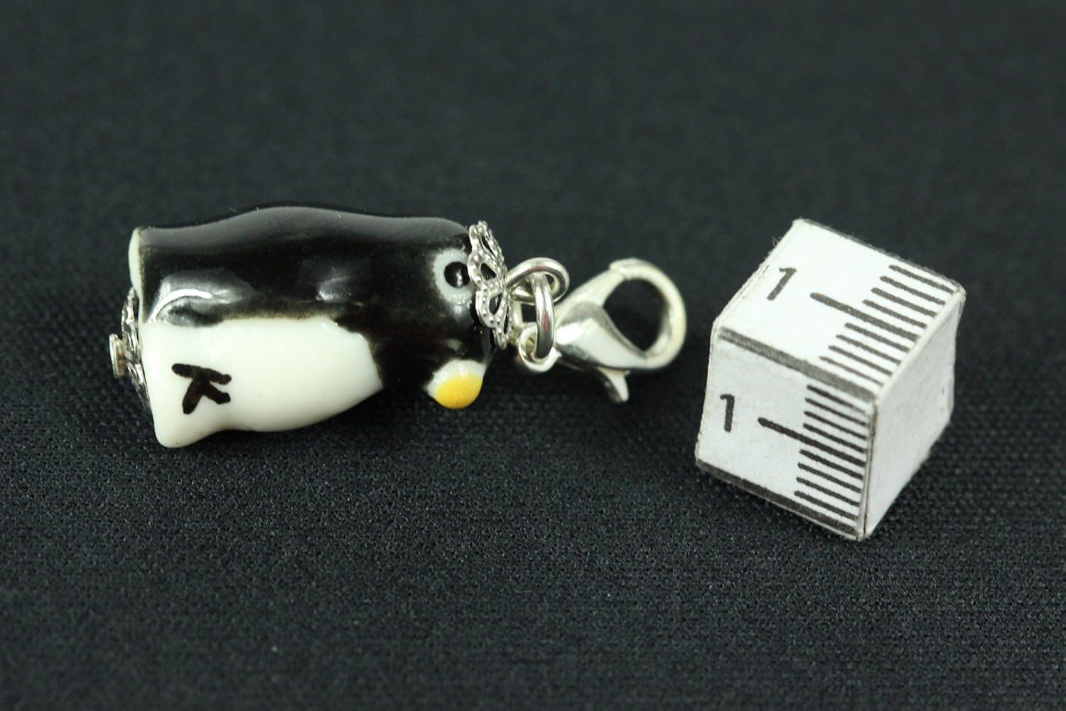 Miniblings Penguin Charm Pendant Bracelet Wristlet Ceramic Antarctic Bird Black, White, 20mm - Image 5