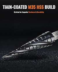 ZELCAN 13 Sizes M35 Cobalt Step Drill Bit, 1/8" to