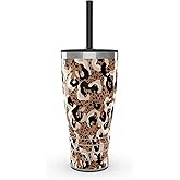 Tervis Traveler Spotted Jaguar Triple Walled Insulated Tumbler Travel Cup Keeps Drinks Cold & Hot, 30oz with Straw Lid, Stainless Steel