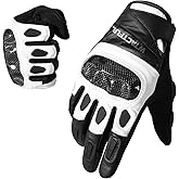 WTACTFUL Goatskin Leather Carbon Knuckle Motorcycle Gloves for Ultimate Protection and Comfort