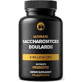 Saccharomyces Boulardii Probiotic Supplement 4 Billion CFU 240 Tablets Probiotics for Men & Women Supports Digestive & Gut Health Vegan Friendly Gluten Free Non-GMO (240, Saccharomyces Boulardii)