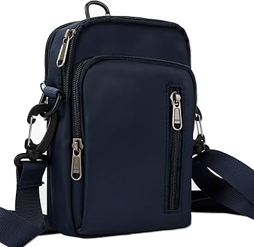 mens blue messenger bag