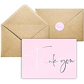GardenCity Thank You Cards - 30 Pack (Blush Pink)