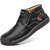 Coramtty Mens Business High-top Loafers Casual Slip on Shoes Lightweight Dress Refreshing Boots Classic Walking Driving Travel Outdoor