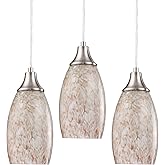 karyfine Milk Mini Glass Pendant Lights,Blown Art Glass Pendant Hanging Light Fixtures Kitchen Island Pendant Lamp Shade with