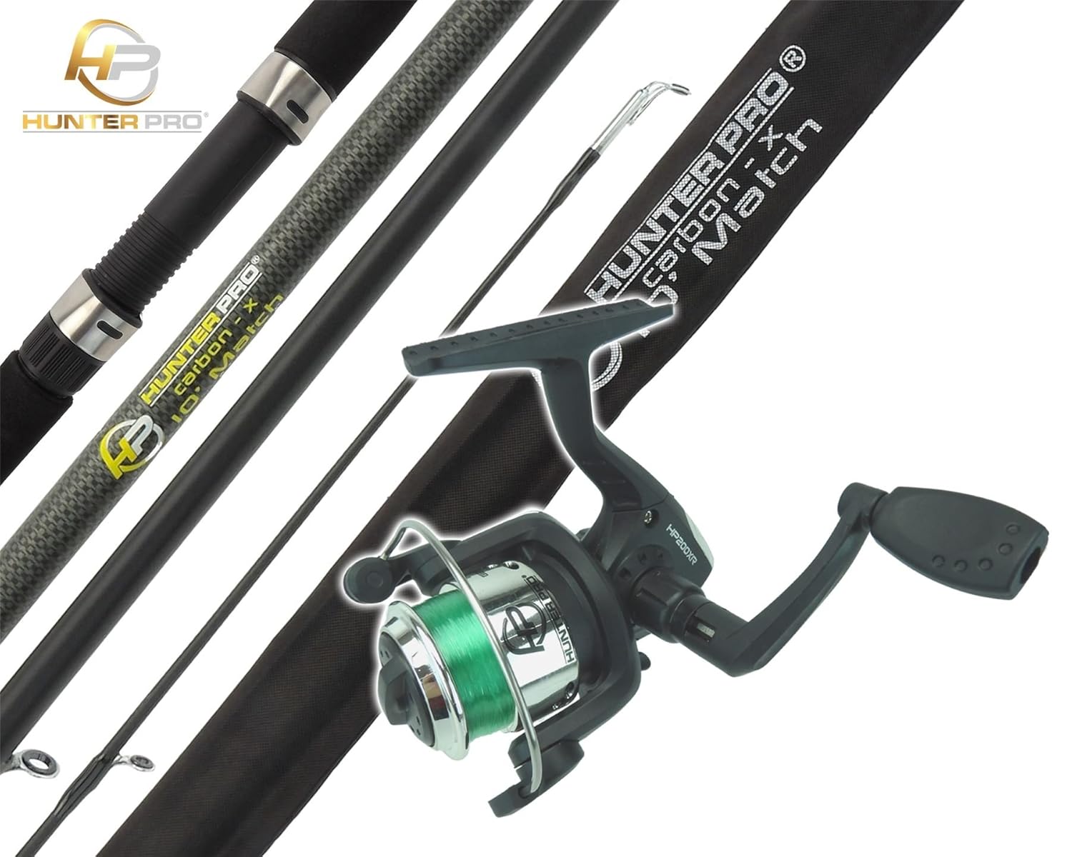 Hunter Pro 1Oft FISHING ROD & REEL WITH LINE BEGINNERS STARTERS FISHING