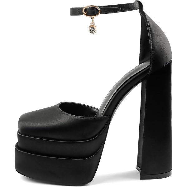 thumbnail image 2 of Onlymaker Chunky High Heel Platform Ankle Strap Sandals - Open Toe Punk Belt Pumps For Women 2 of 5