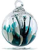 Luke Adams Handmade Glass Gazing Balls for Garden &ndash; Hand Blown Glass Gazing Ball for Yard D&eacute;cor &ndash; Decorative Garden Globe (Waterfall)