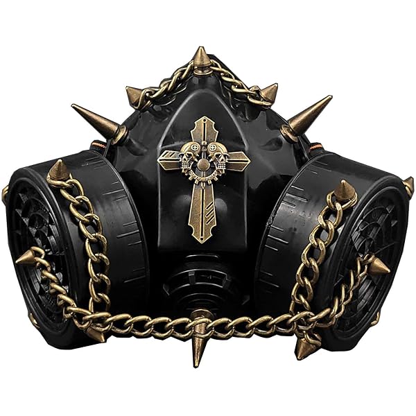 thumbnail image 2 of Punkaddict Jumbo Spike Steampunk Goggles – Horror Punk Goth Rave Cosplay 3-Spike Design 2 of 6