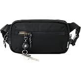 2L Sling Bag for Men &amp; Women - Anti-Theft RFID Blocking Fanny Pack with Lockable Zippers, Water Resistant Lightweight Crossbody Bag for Travel Hiking Running Gym Walking Daily Use(Black)