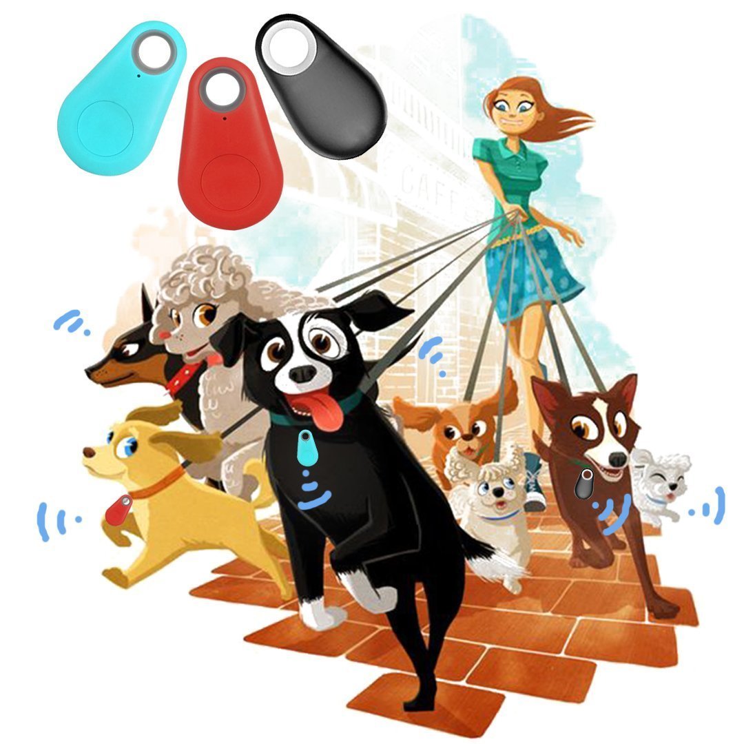 Bluetooth Tracker, Smart Finder Bluetooth Locator Pet Tracker Alarm GPS Tracker Key Wallet Car Kids Pet Dog Cat Bag Phone Locator Selfies Shutter Wireless Anti Lost Alarm Sensor-Random Color (3 PCS)