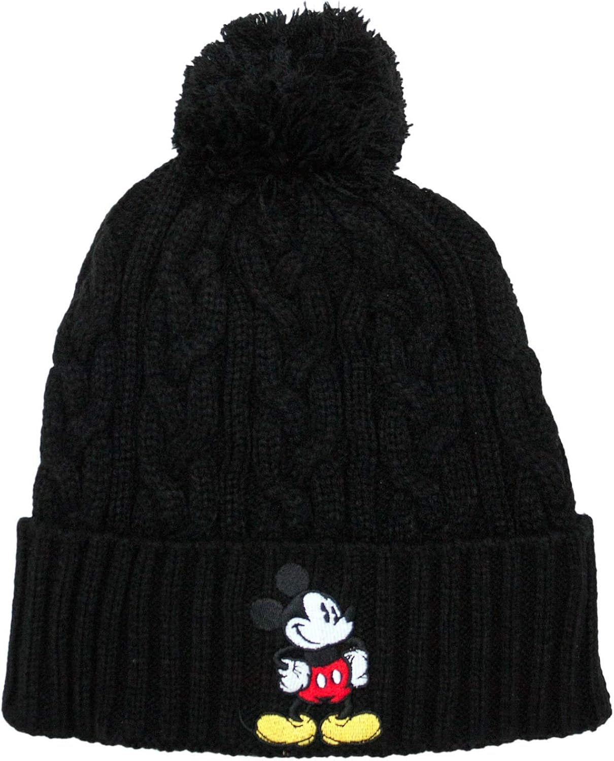 mickey mouse pom pom beanie
