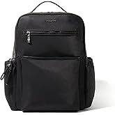 Baggallini Tribeca Expandable Laptop Backpack - 15"x11" Lightweight Work Travel Bag w/Luggage Sleeve & RFID