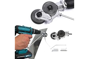 HENGZHE Electric Drill Shears Attachment Cutter Nibbler, Metal Nibbler Drill Attachment, Electric Drill Plate Cutter for Copper, Cutting Iron, White Sheet, Steel, Aluminum