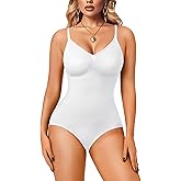Irisnaya Women Slimming Bodysuits Shapewear Tops Tummy Control Body Shaper Spaghetti Strap Camisole Leotards Bodycon Jumpsuit