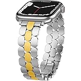 SNBLK Metal Band Compatible with Apple Watch Bands for Women 40mm 41mm 42mm 38mm 44mm 45mm 46mm 49mm, Stainless Steel Dressy Strap for iWatch Series 11 10 9 8 7 6 5 4 3 2 1 SE Ultra
