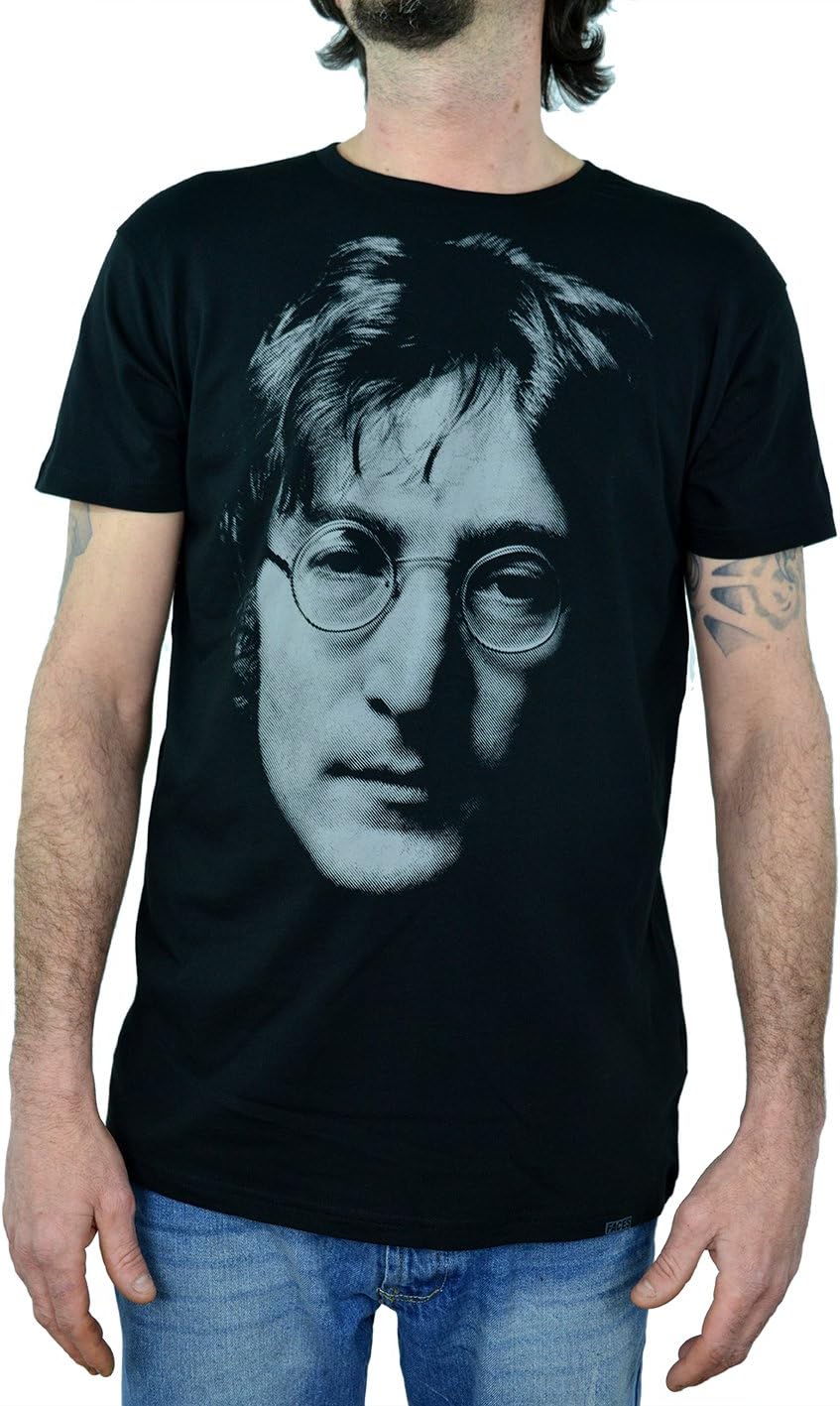 Faces | John Lennon | Man's T-Shirt Organic Cotton | Hand Printed in Italy