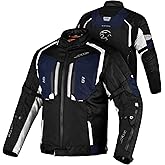J.A.G. JAG Men's All Season Reflective Mesh Motorcycle Jacket | CE Armored Dual Sports Cordura Jacket with Removable Liner