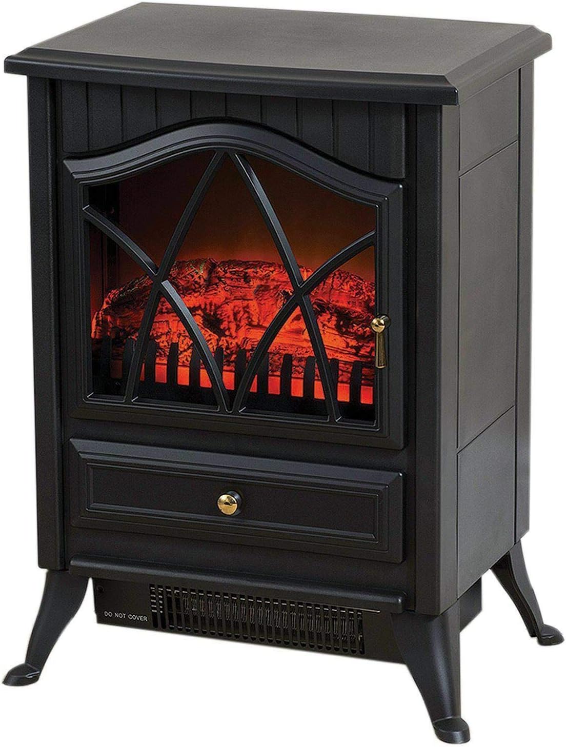 Heater 2000w Electric Stove Fire Fireplace Log Burn Flame Effect Free Standing Present