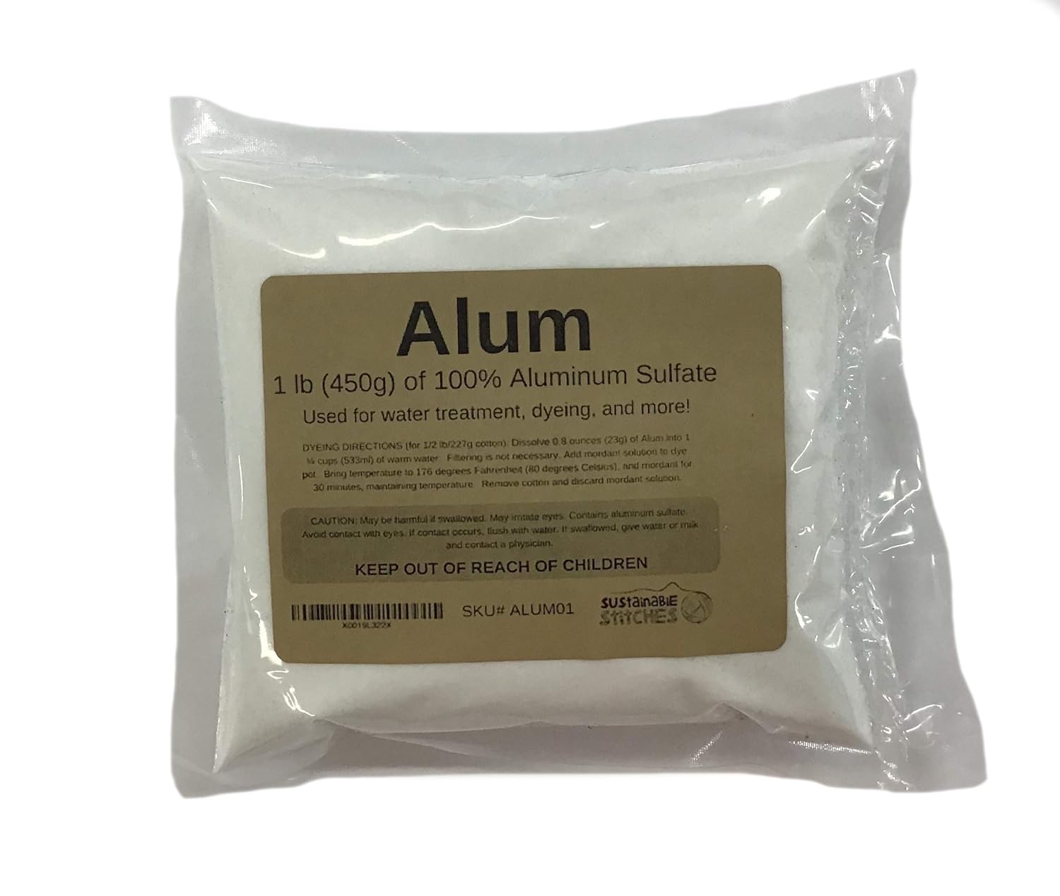 Organic Cotton Plus Alum Mordant Aluminum Sulfate 5