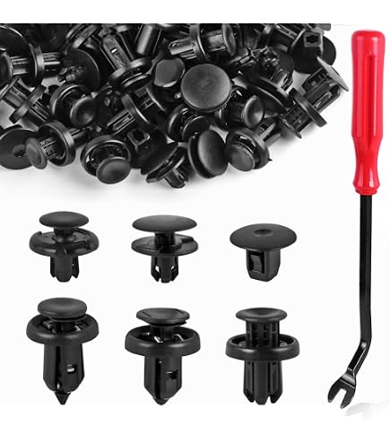 100x Clip E Rivetti In Nylon Per Fissaggio Plastiche Honda Rancher Foreman Rubicon ATV