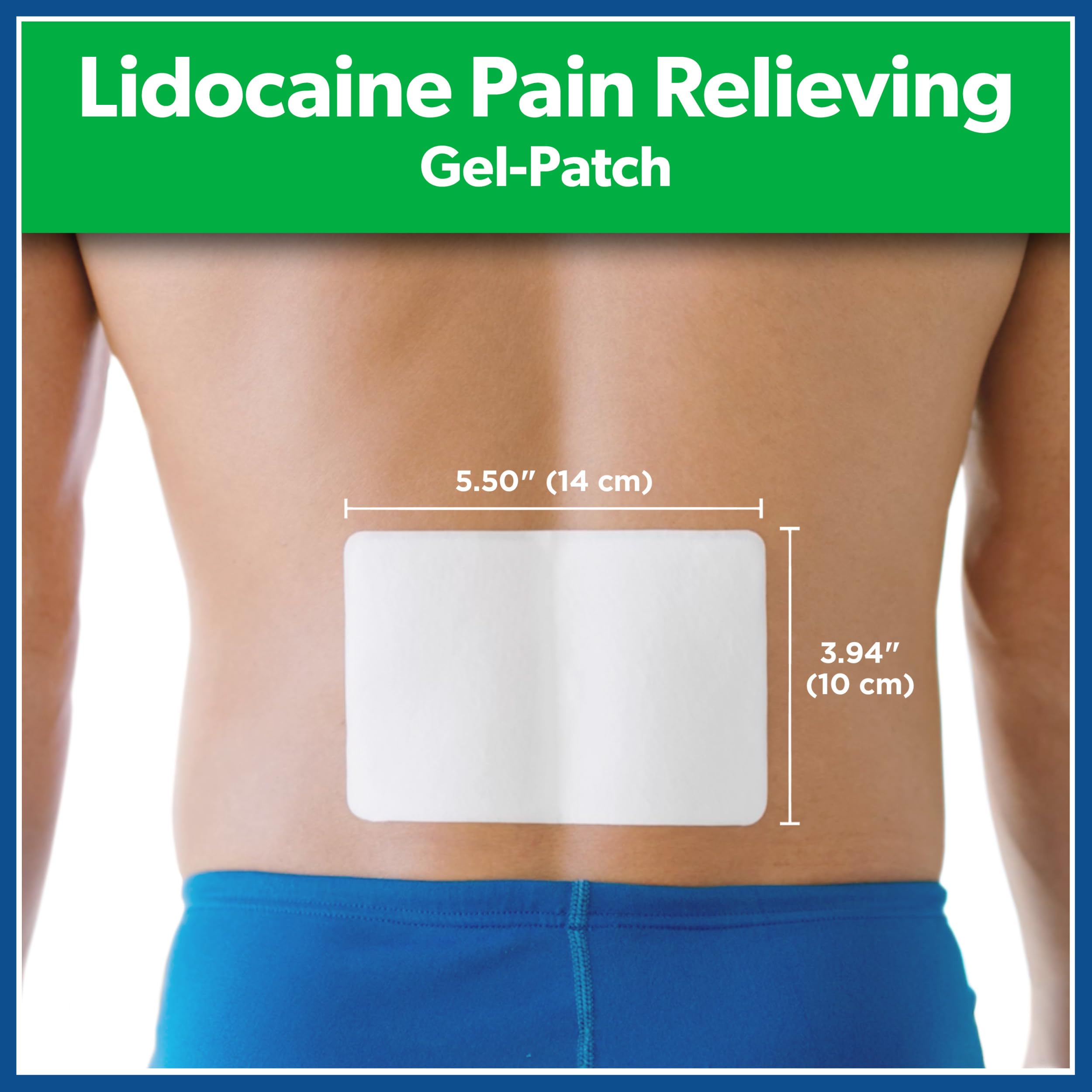 Salonpas Lidocaine 4% Pain Relieving Gel-Patch, 6 Count, for Back, Neck, Shoulder, Knee & Elbow Pain