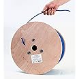 SYSTEC101 Cat8 Ethernet Cable, 1000ft Shielded Plenum (CMP), 40GB,2000MHz, S/FTP 22AWG, Solid Bare Copper, Bulk Cable Reel Blue