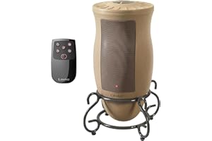 Lasko Oscillating Designer Ceramic Tower Space Heater for Home with Adjustable Thermostat, Timer and Remote Control, 16 Inches, 1500W, 6435