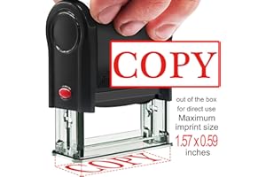 Bertiveny Copy Stamp Office Stamps Self Inking Personalized for Business Supplies Custom Rubber Business Copy Stamps for Office Supplies,Copy Stamp Self Inking Red(Copy)