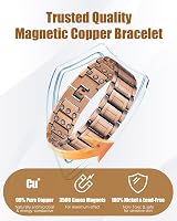 Jeracol 99.99% Copper Bracelet for Men 3X Magnetic Adjustable Gift Box view 2