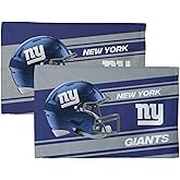 Northwest NFL New York Giants 2-Pack Fan Towel Set, 16" x 25" Each, Swipe, Team Colors