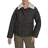 Levi's Women's Diamond Quilted Jacket With Sherpa Collar Jacket
