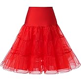 MMGKU Women's Vintage Rockabilly Petticoat Skirt Tutu 1950s Underskirt