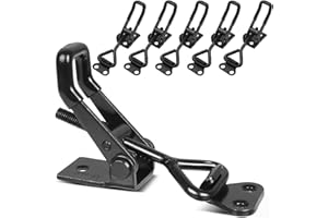 Toggle Latch Clamp 4001, 6 Pack Adjustable Toggle Clamps Latch, Heavy Duty Latches Hasp Clamp, 150Kg 330Lbs Holding Capacity 