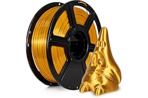 Flashforge 3D Printer Filament Silk PLA 1.75mm 1kg Spool-Dimensional Accuracy +/- 0.02mm (Gold)