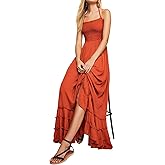 R.Vivimos Womens Summer Boho Sexy Backless Long Dresses