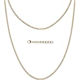 Silvadore Gold/Silver Chain for Men Necklace (2/4/6mm) - Stainless Steel Cuban Link Chain for Men (18K/925 Plated) - Thin, Non-Tarnish & Waterproof Jewelry - GIFT-READY - (18/20/22/24 Inch)