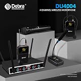 D Debra UHF Wireless Mic System 4x16 Channels Bodypack Headset Lavalier view 5