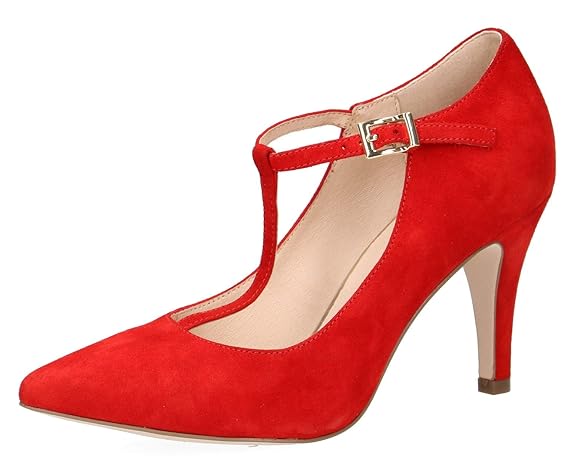 CAPRICE 24400-22 Damen Riemchenpumps,Pumps,Spangenpumps,T-Spange,elegant,edel,Office-Schuh,Business-Schuh,Büro-Pump