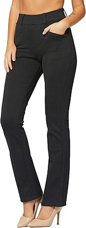 black stretchy work pants plus size