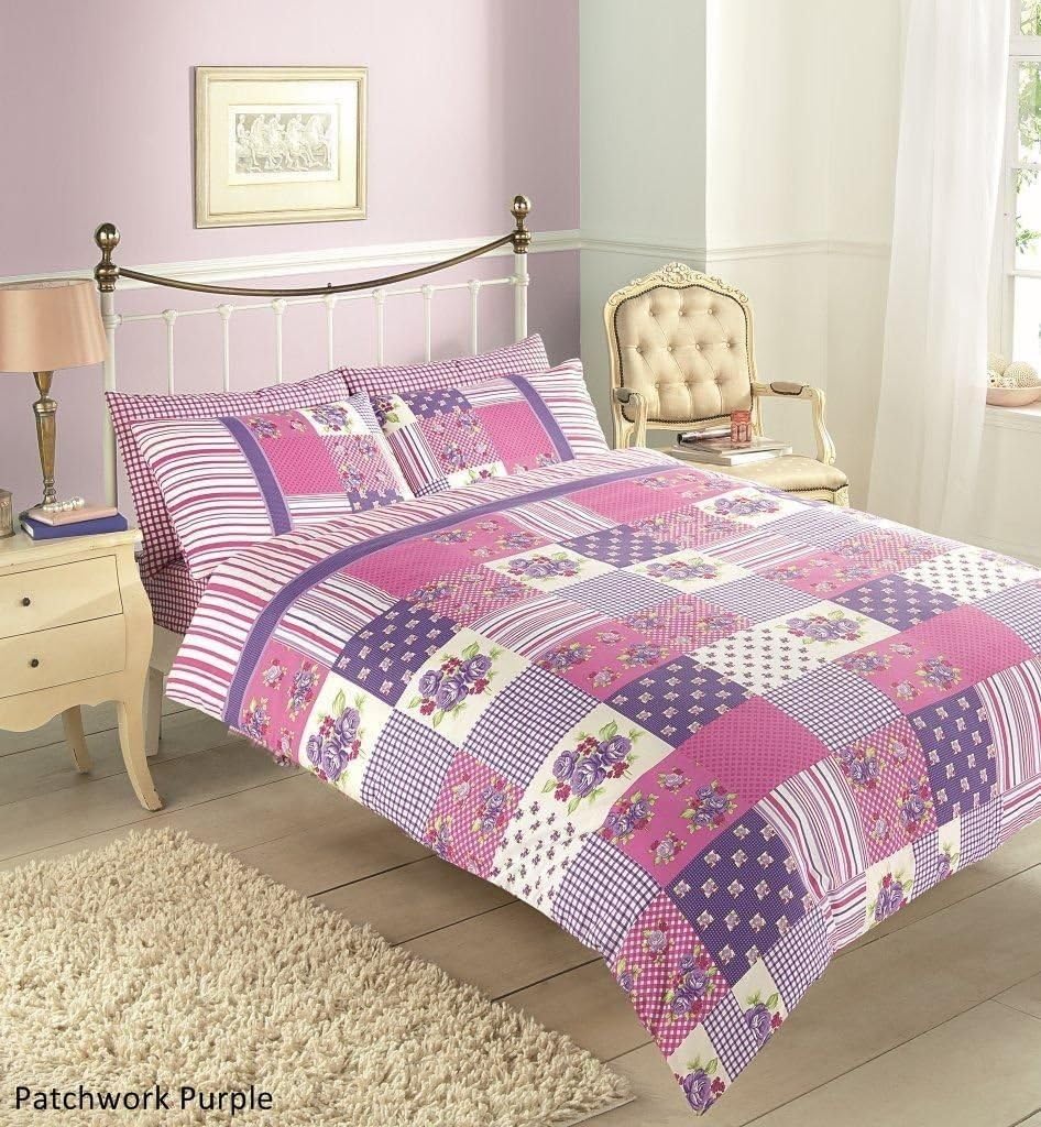 GC New Vintage Patchwork Duvet cover with Curtains, Bedding Bumper set