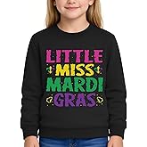 Glimnerize Unisex Kids Mardi Gras Sweatshirt Long Sleeve Funny Carnival Shirt 5-14 Years