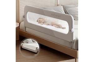strenkitech Foldable Toddler Bed Rails - Kids Guard Bumper for Crib Safe Bed Side Rail for Twin Queen King Full Size Beds（48inch）