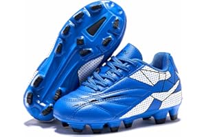 LIGVIV Soccer Cleats for Toddler and Little Kids, FG Lace Up Soccer Shoes, Firm Ground Outsoles for Artificial Turf, 3 Colors
