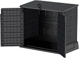 Duramax Cedargrain StoreAway 850L Plastic Garden Storage Shed Dark Grey view 6